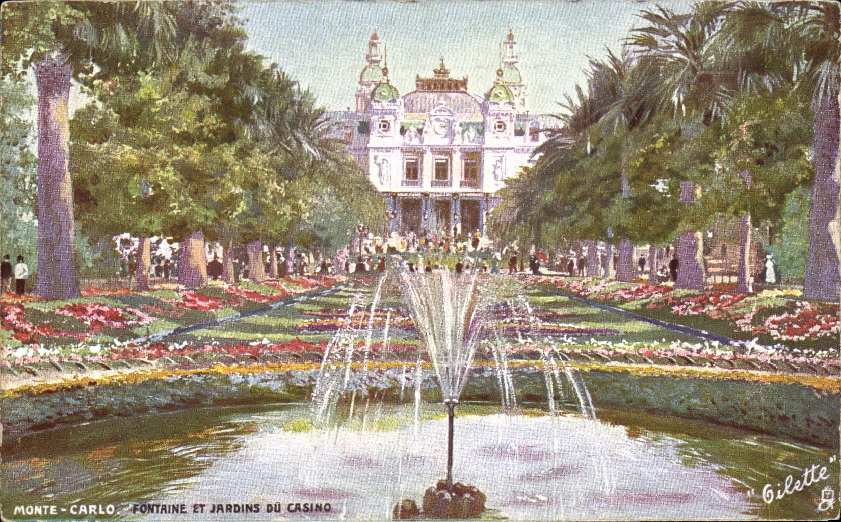 CPA Monte Carlo Fontaine Et Jardins Du Casino