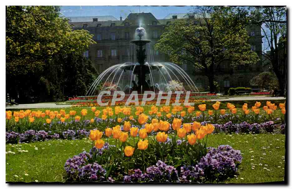 Genève — La Fontaine du Jardin Anglais — Bovey & Cie, Genève, n° 3051