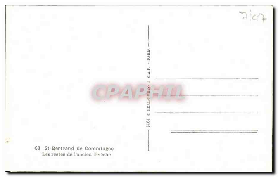 CPA St Bertrand De Comminges Les Restes De L'Ancien Eveche — Verso