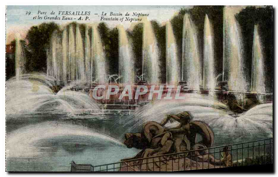 CPA Par De Versailles Le Bassin De Neptune 