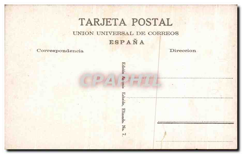 CPA Calle Zarandia Lesaka — Back