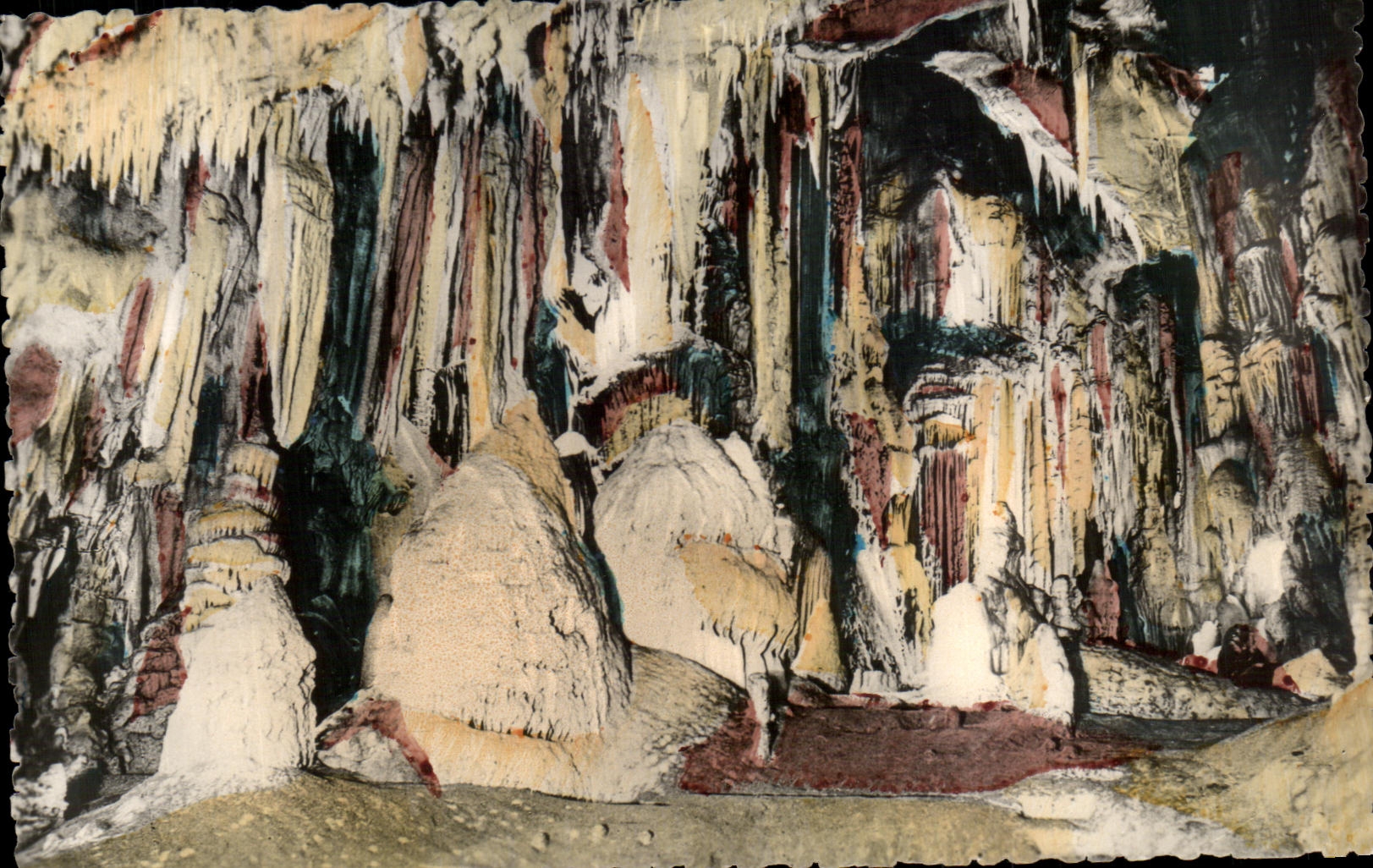 CPA Grottes D'isturitz Et D'Oxocelhaya Temple de Bouddha