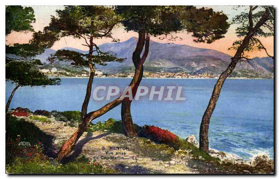 CPA Menton Vue Pris du Cap Martin