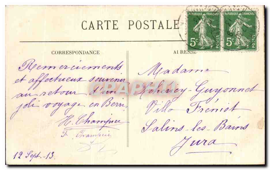 CPA Chateau de Valencay Le Jardin de la Duchesse — Rückseite