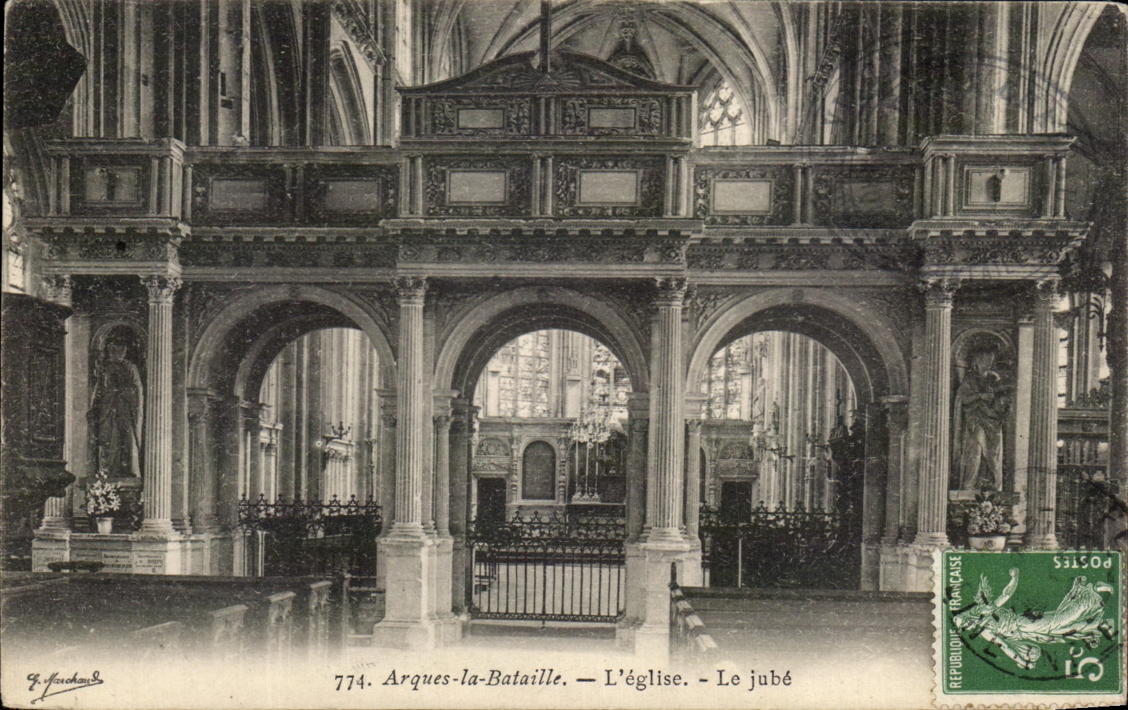 CPA Arques la Bataille L'eglise le Jube
