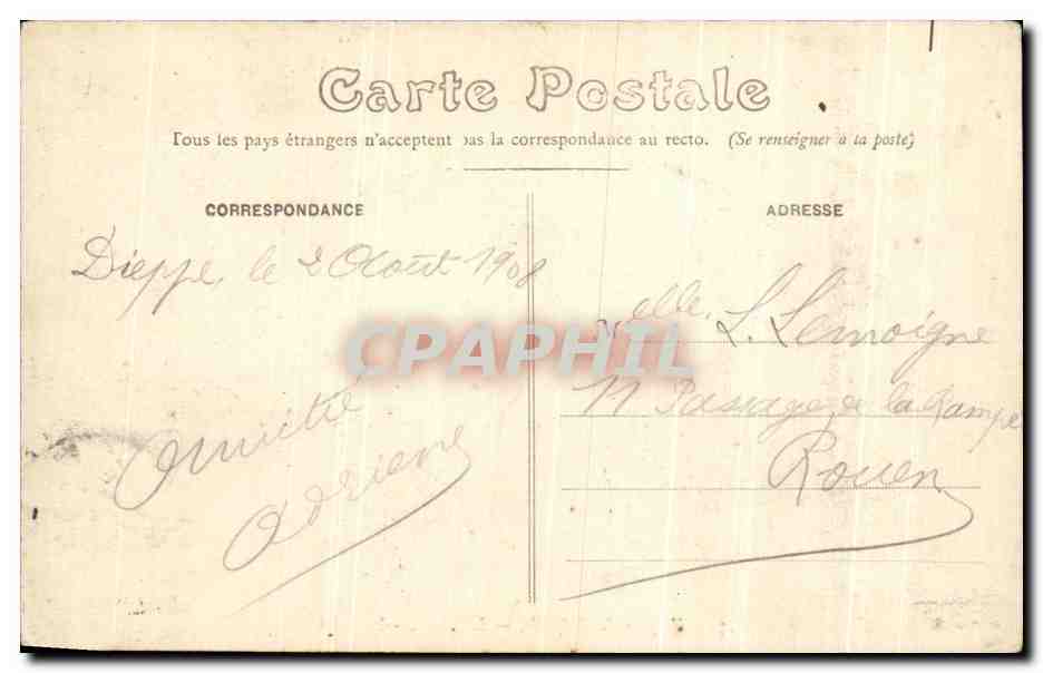 CPA Arques la Bataille L'eglise le Jube — Rückseite