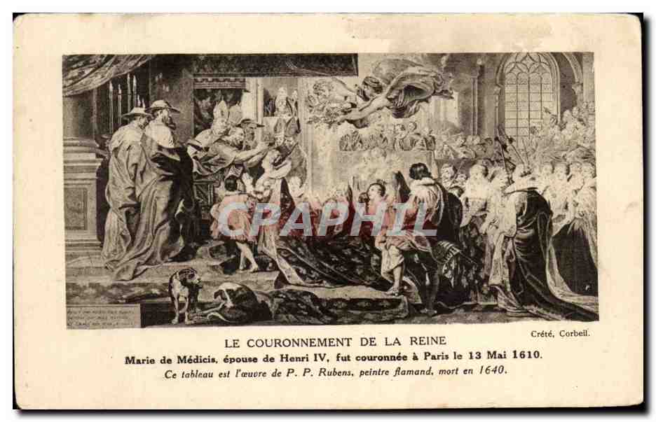CPA Le Couronnement de la Reine Marie de Medicis epouse de Henri IV Rubens 