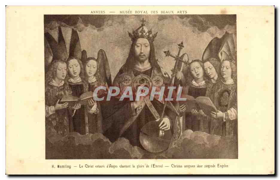 CPA Anvers Musee Royal Des Beaux Arts Memling Lt Christ entoure 