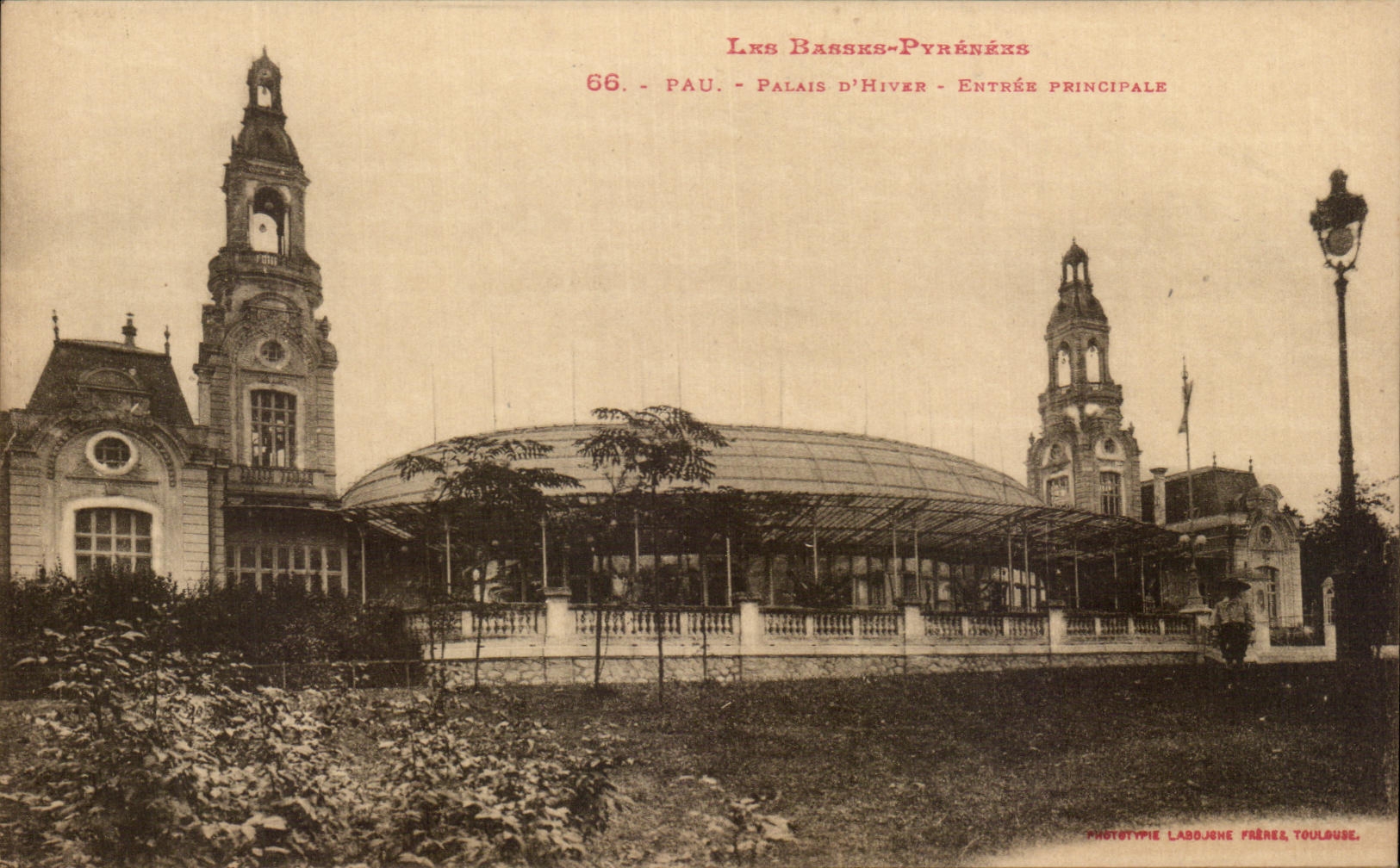 CPA Pau Palais d'Hiver Entree Principale