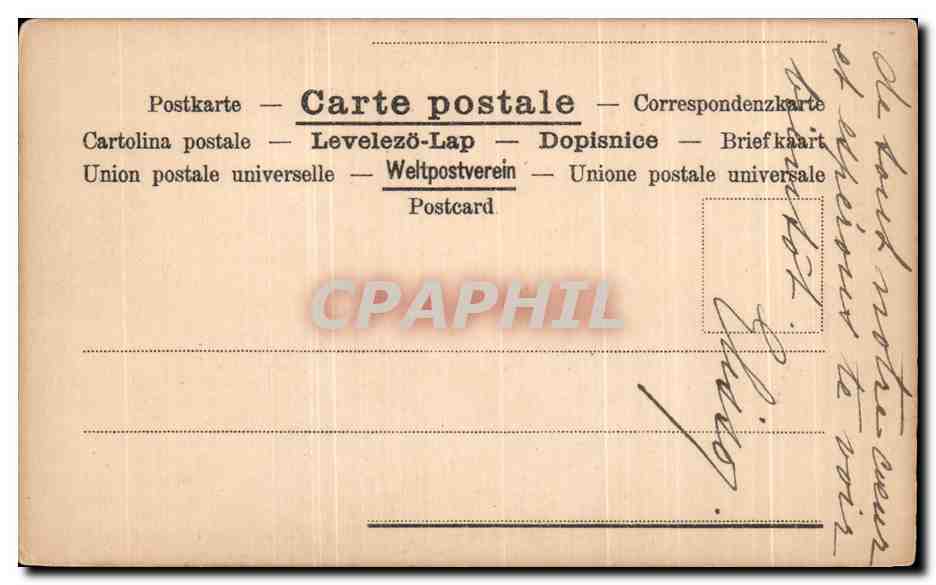 CPA Fantaisie Femme Coiple  — Rückseite