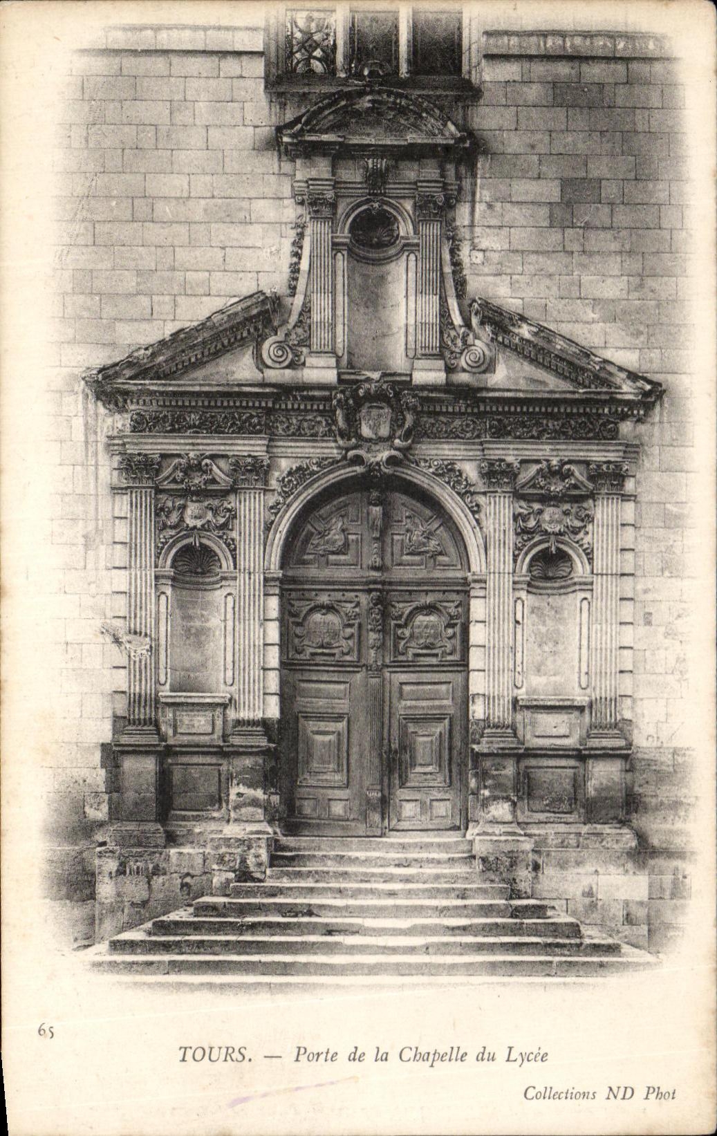CPA Tours Porte De La Chapelle Du Lycee