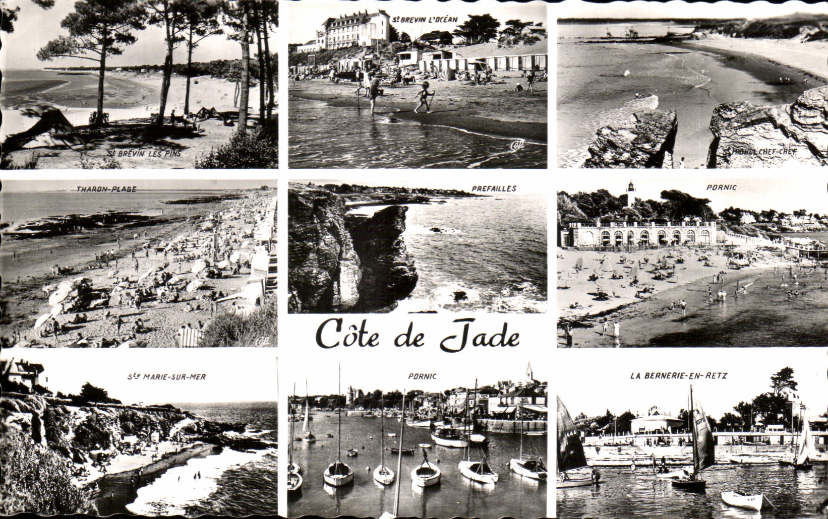 CPA Cote De Jade Souvenir Prefailles La Benerie en REtz Pornic Tharon Ste Marie sur mer St Brevin les Pins 