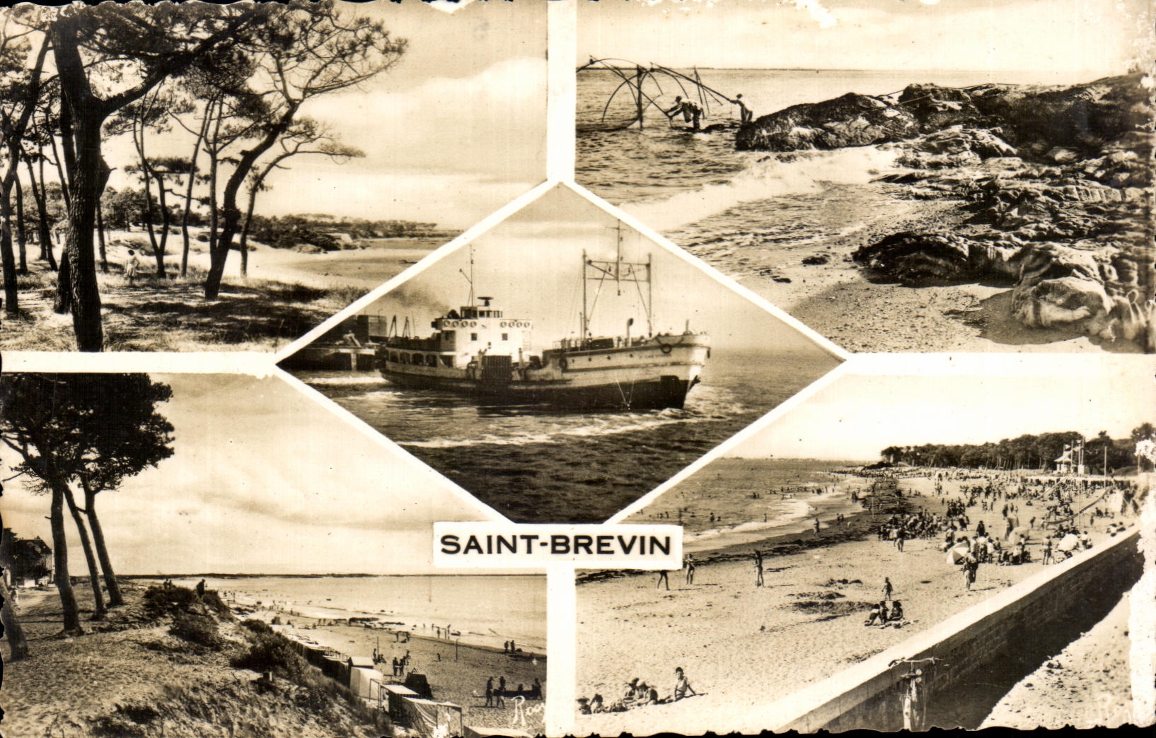 CPA Saint Brevin La peche sur les rochers Le Saint Christophe Plage de Saint Brevin 