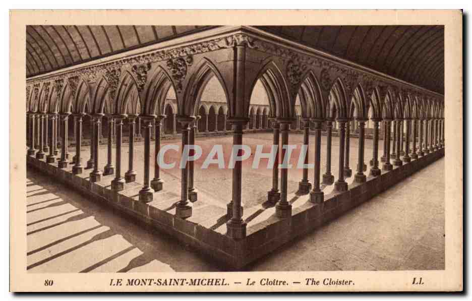 Le Mont-Saint-Michel — Le Cloître — The Cloister — L.L. n°80