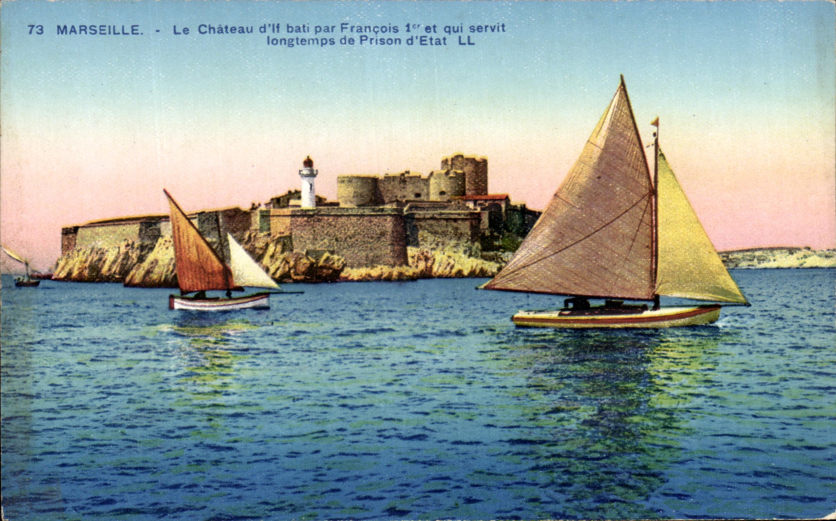 CPA Marseille Le Chateau d'lf bati par Francois 1er et qui servit longtemps de Prison d'Etat Bateau