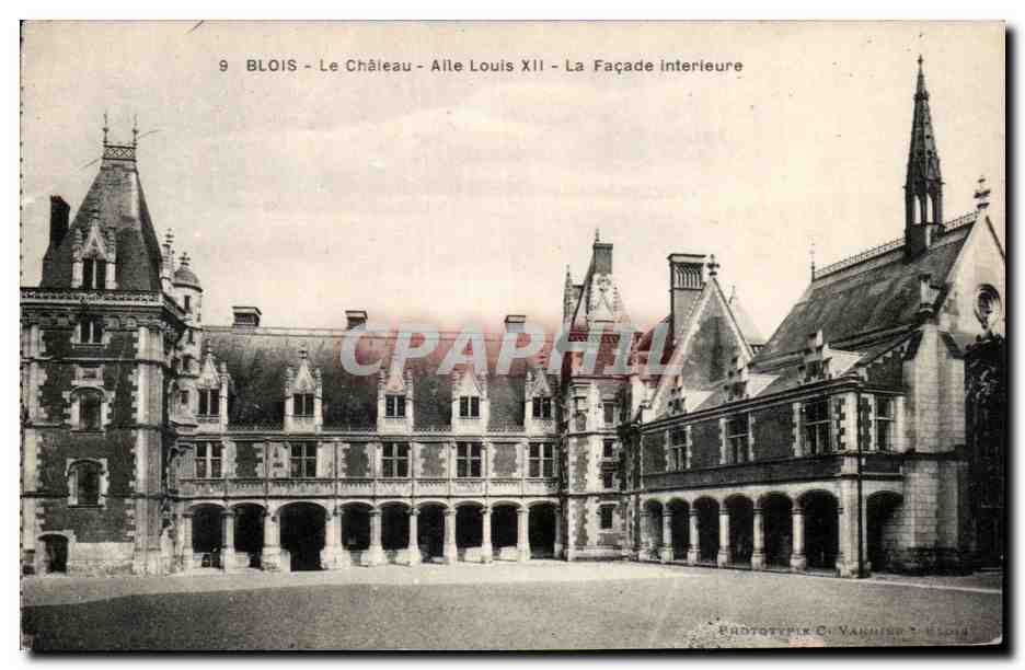 CPA Blois Le Chateau Aile Louis La Facade Interieure