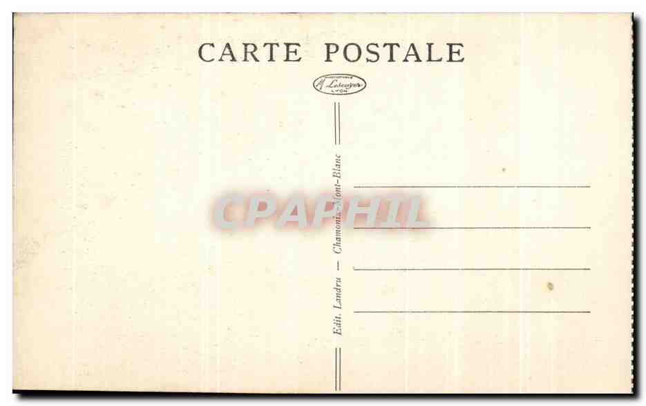 CPA Teleferique Plan Pratz Brevent Chamonix Mont Blanc — Verso