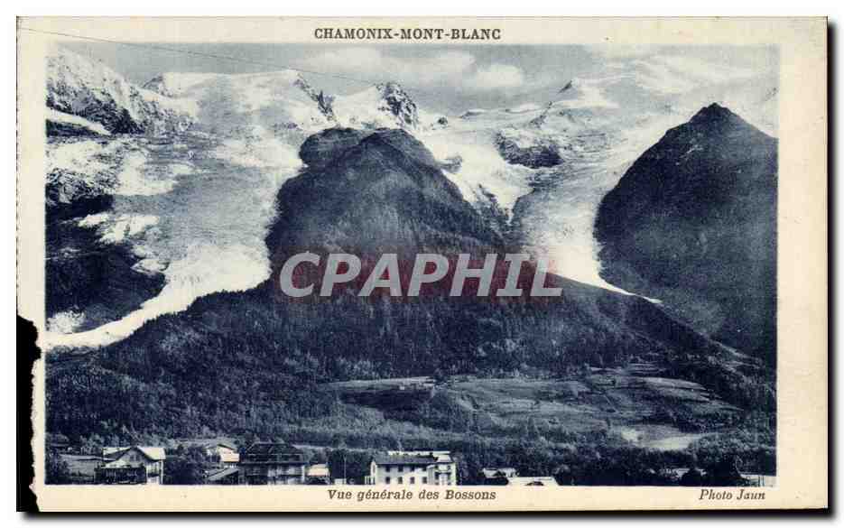CPA Chamonix Mont Blanc Vue generale des Bossons