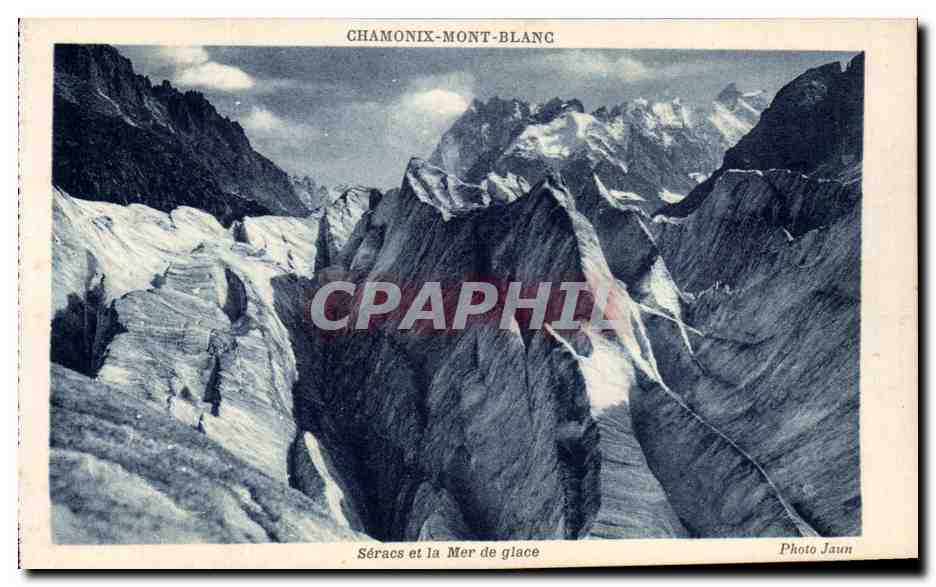 CPA Chamonix Mont Blanc Seracs et mer de glace