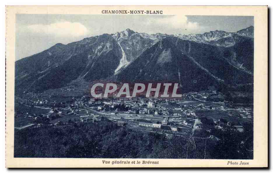 CPA Chamonix Mont Blanc Vue Generale et le Brevent
