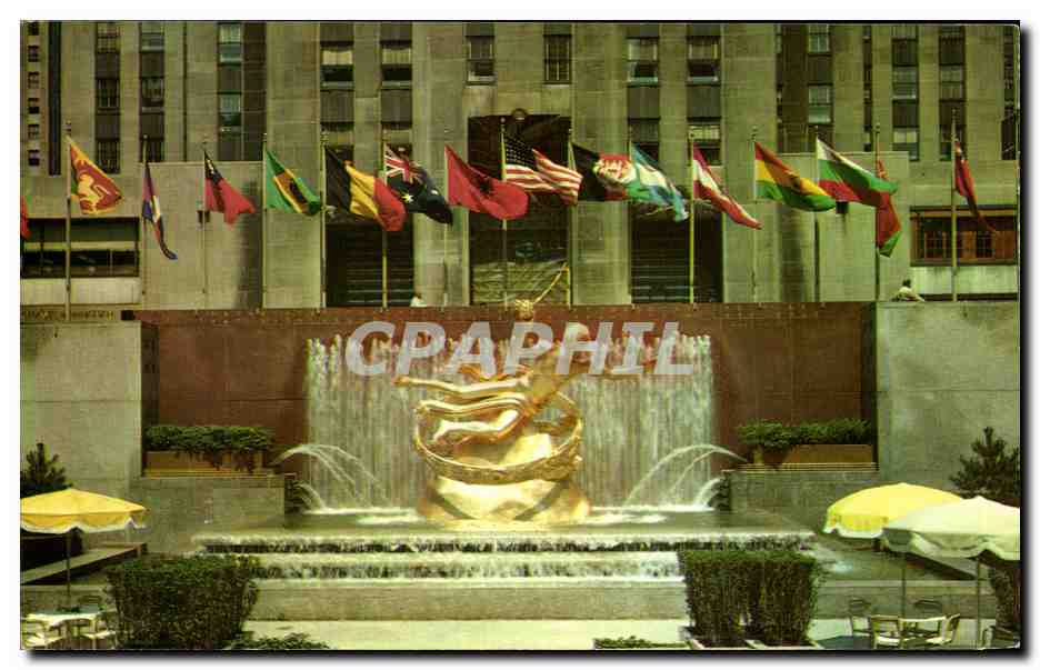 CPM Rockefeller Center And Lower Plaza The Lower Plaza in Front of the RCA Building 