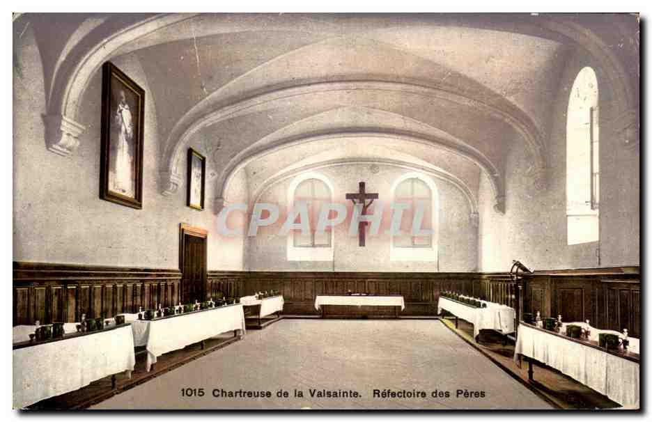 CPA Chartreuse de la Valsainte Refectoire des Peres Suisse