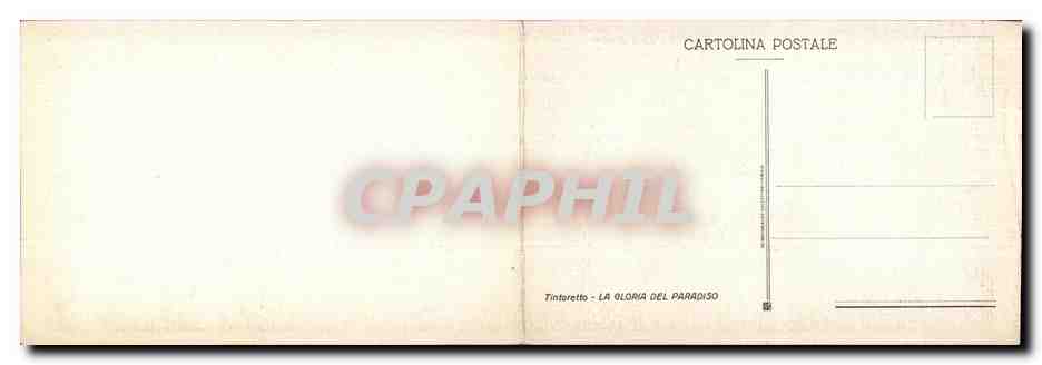CARTE DOUBLE Tinforetto La Gloria Des Paradiso — Verso