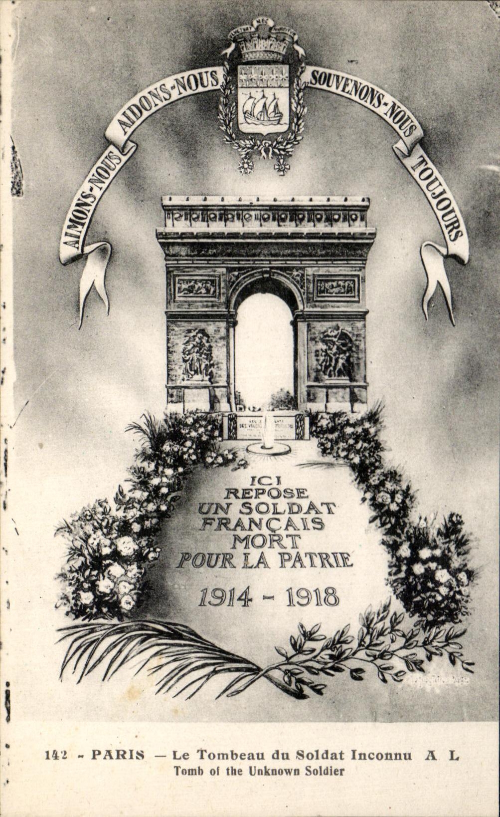 CPA Paris Le Tombeau du Soldat Inconnu Arc de Triomphe 