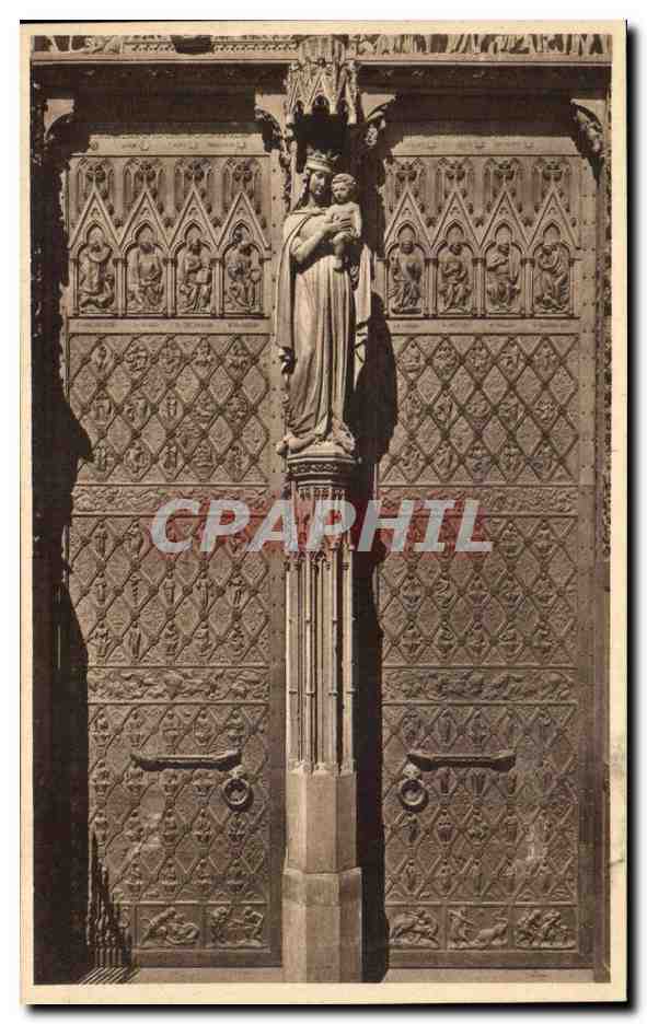 CPA Cathedrale de Strasbourg La Grand Porte de Bronze 