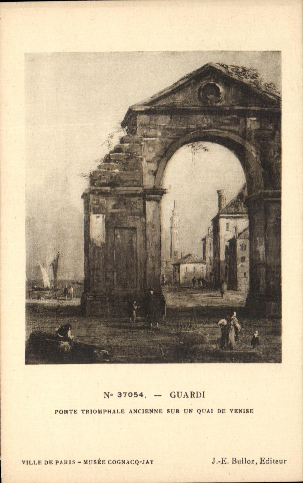 CPA Guardi Porte Triomphale Ancienne Sur Un Quai De Venise Musee Cognacq-Jay Paris 