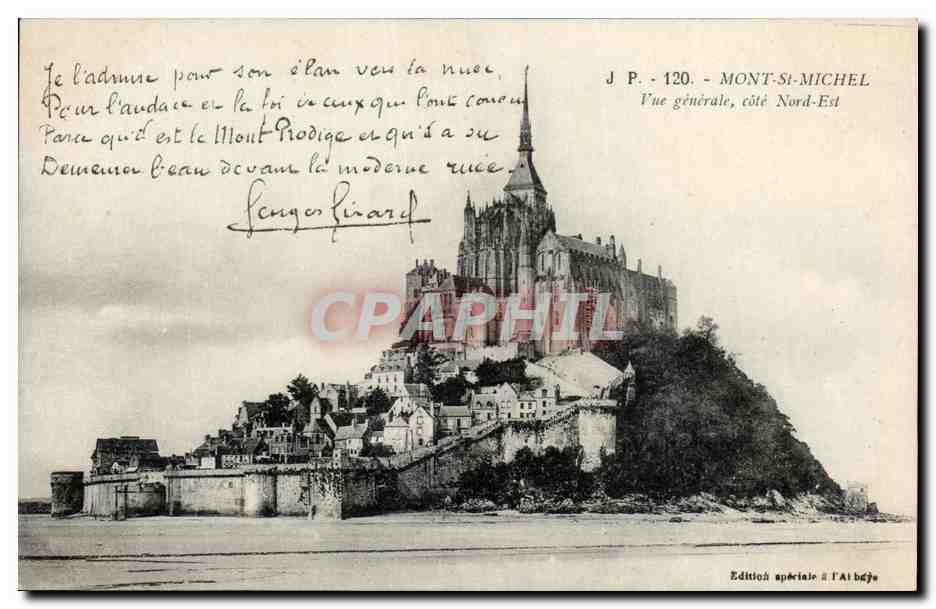 CPA Mont St Michel Vue Generale Cote Nord Est