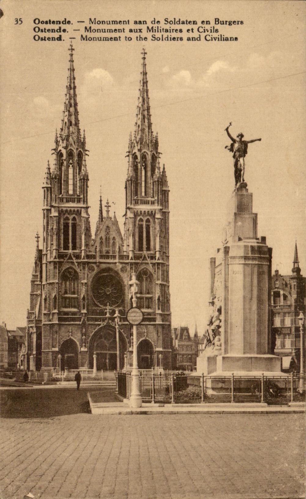 Oostende — Monument aux Militaires et Civils — C. D. Ostenie