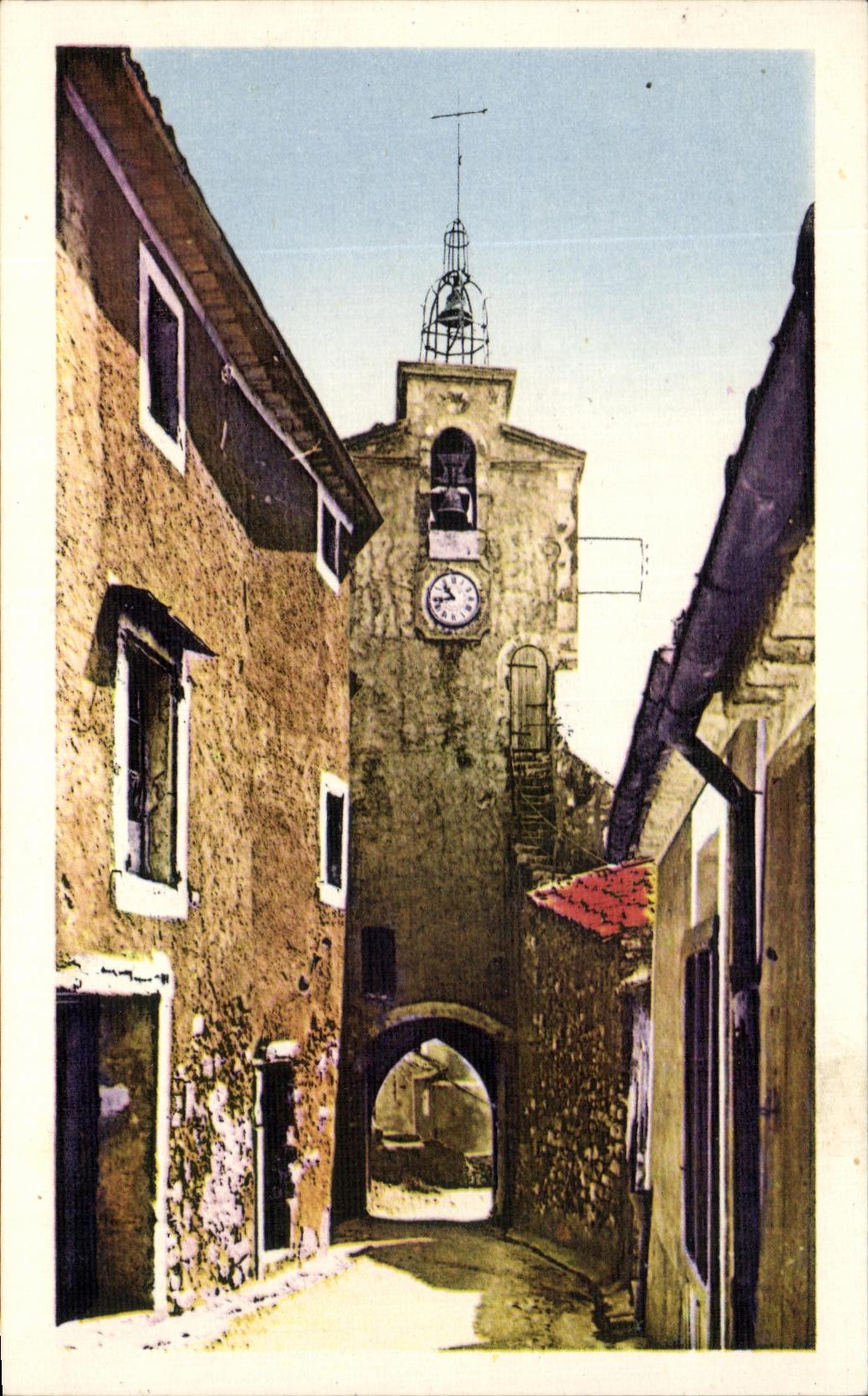 CPA Roussillon La Tour de L'Horloge