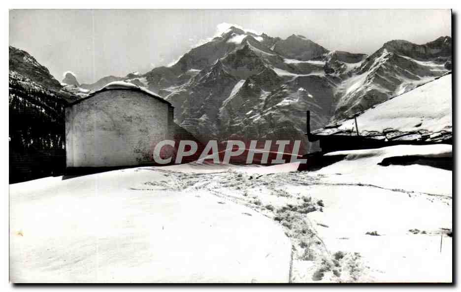 CPA Winter auf dar Hannigalp Matterhorn Weisshorn Brunegghorn Grachen