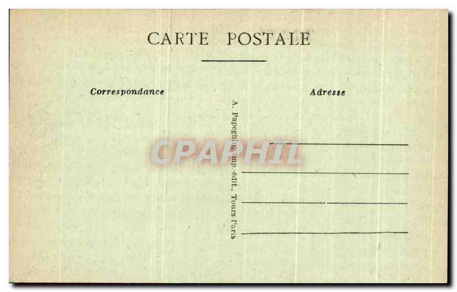 CPA Loches Le Chateau Royal et la Collegiale — Rückseite