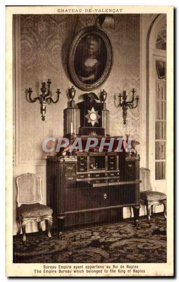 CPA Valencay Bureau Empire ayant appartenu au Roi de Naples Chateau 