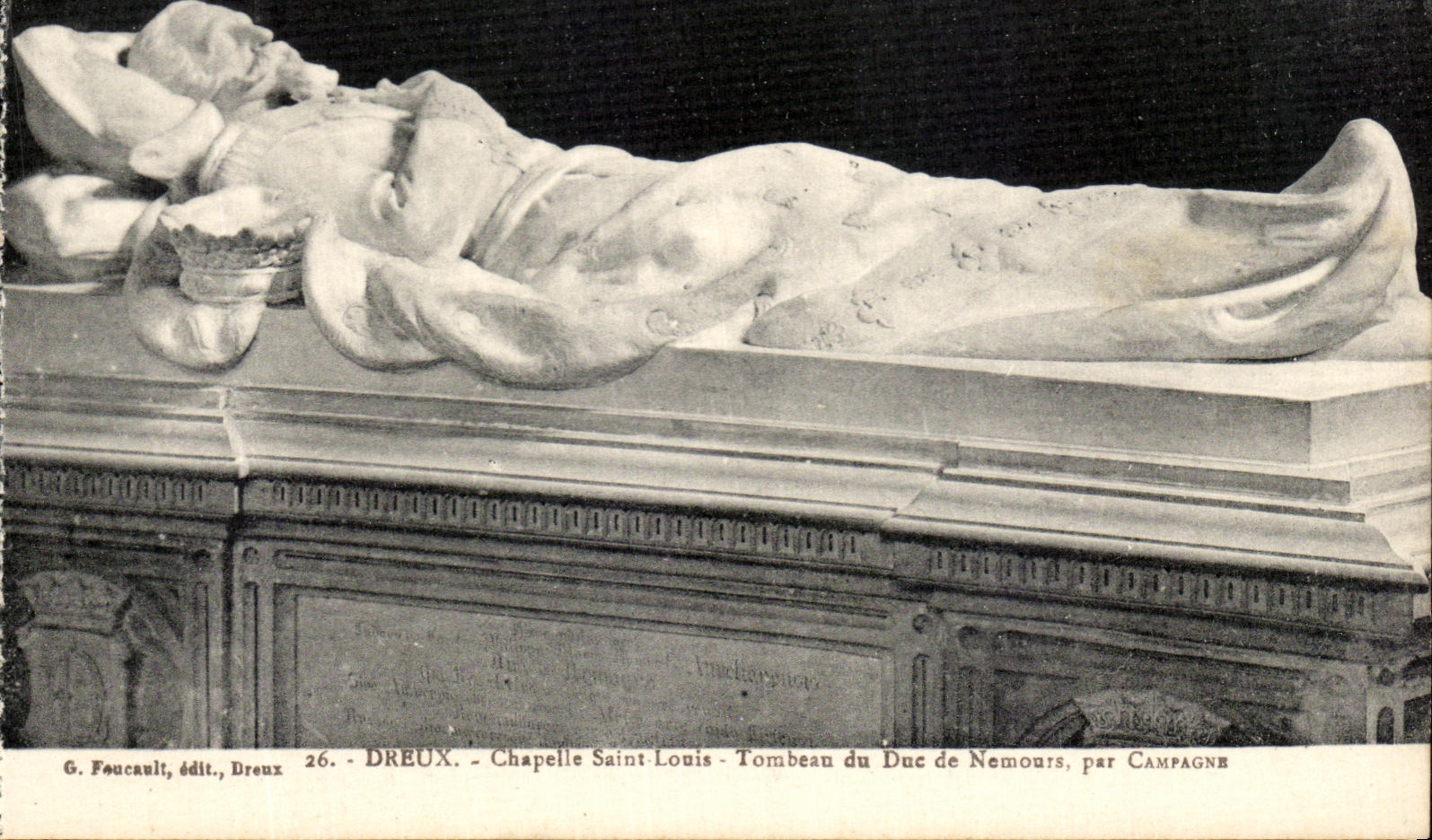 Dreux - Chapelle Saint-Louis - Tombeau du Duc de Nemours, par Campagne