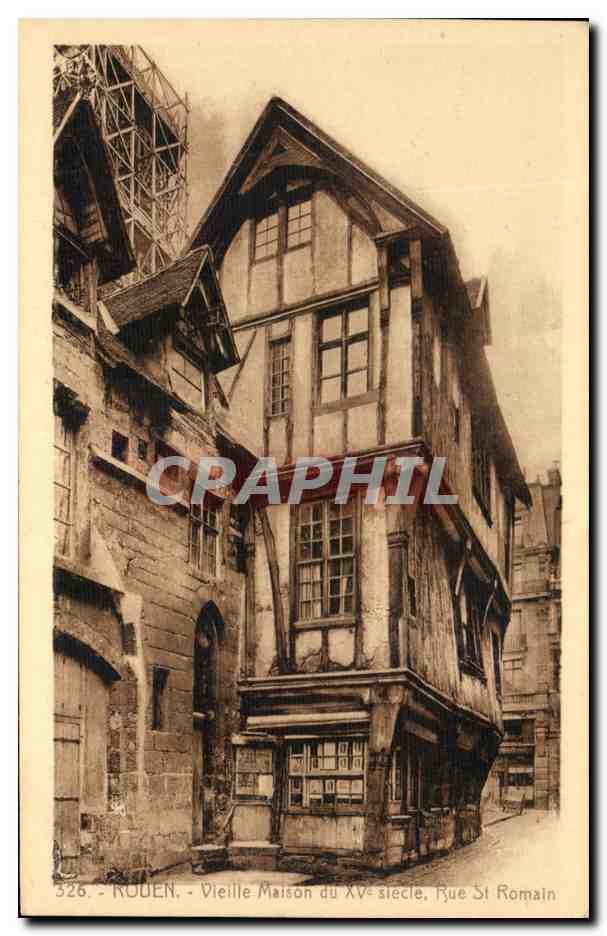 CPA Rouen Vieille Maison du 15eme St Romain 