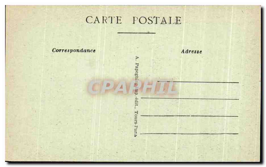 CPA Loches Le Chateau Royal et La Collegiale St Ours — Rückseite