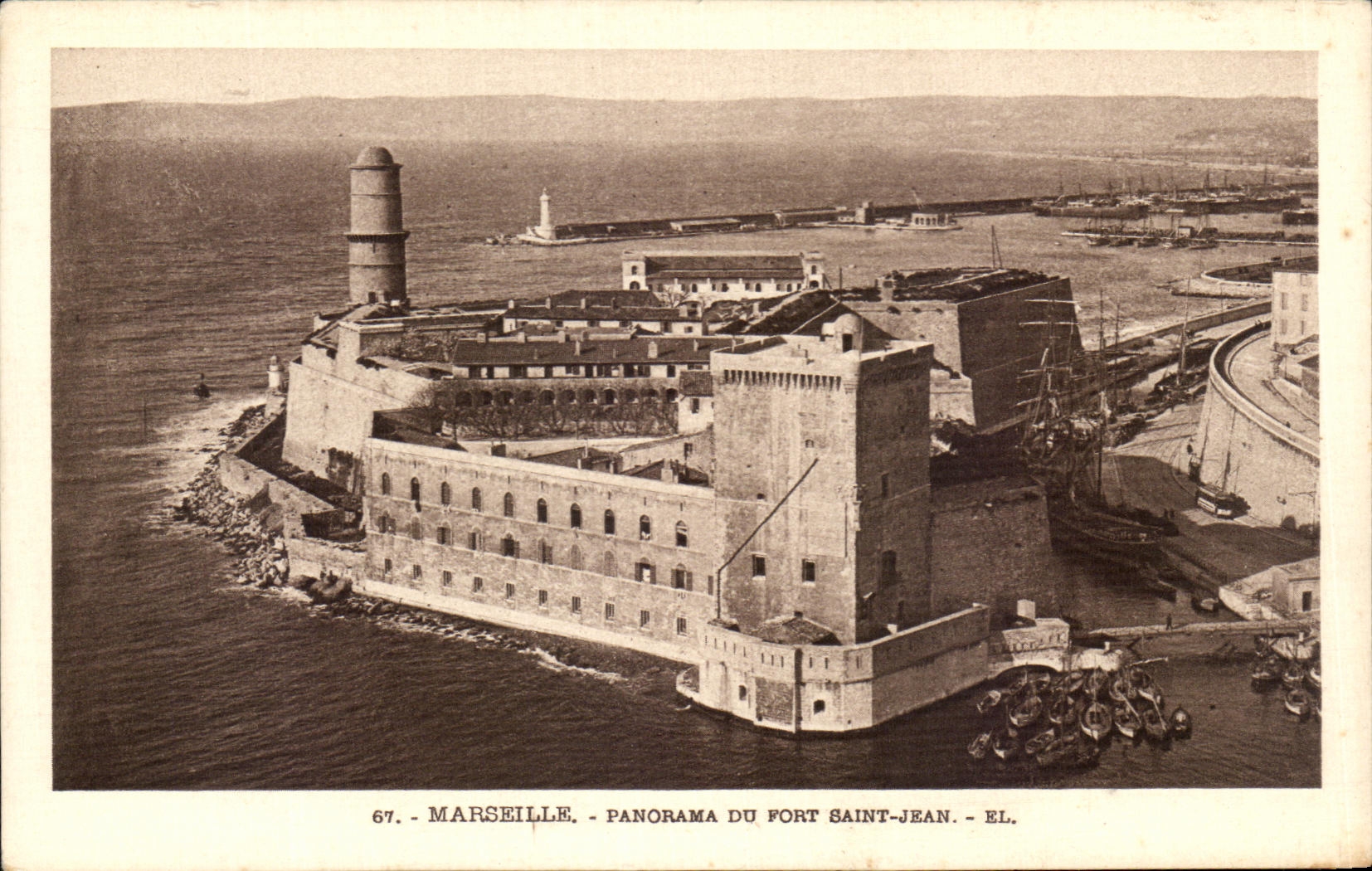 CPA Marseille Panorama Du Port Saint Jean