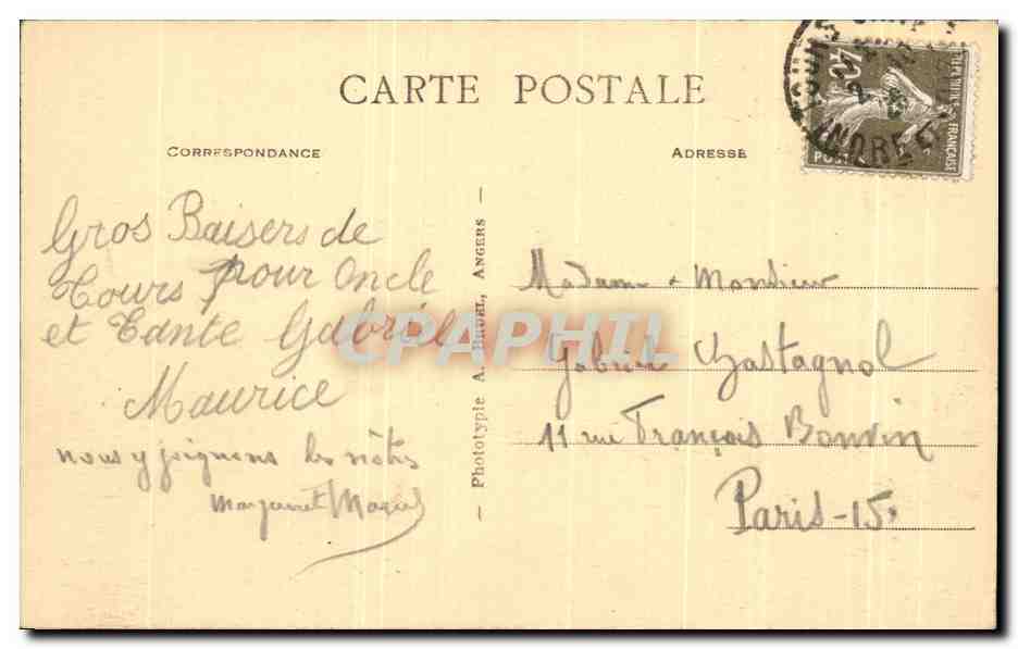 CPA Tours La Loire Et Le Pont Suspendu De St syphorien — Rückseite