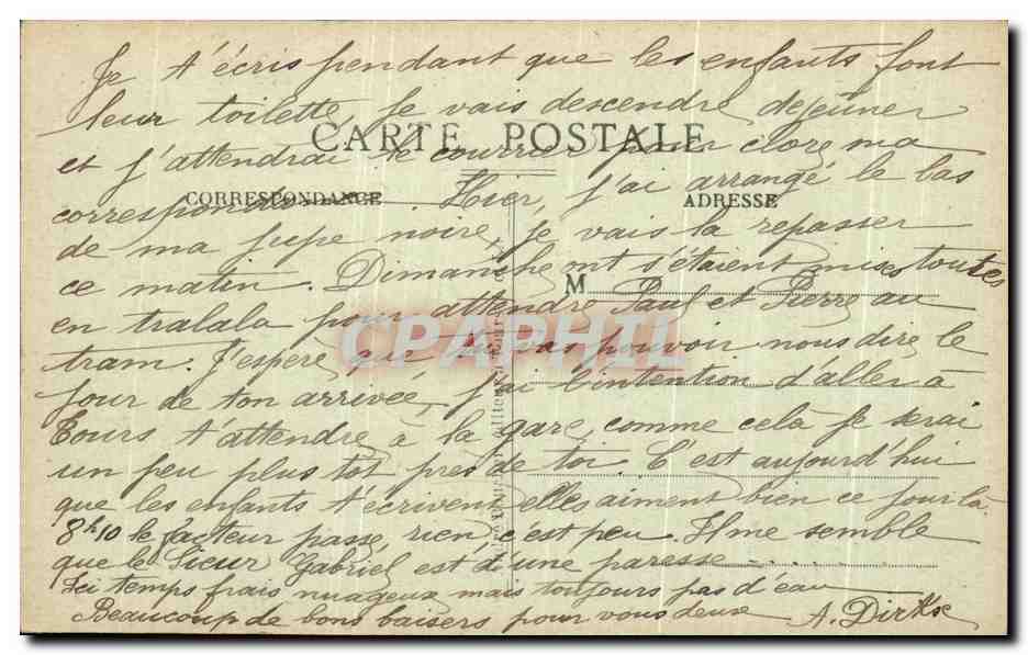 CPA Rochecorbon La Falaise Et La Lanterne Vues Des Bords De La Loire — Rückseite