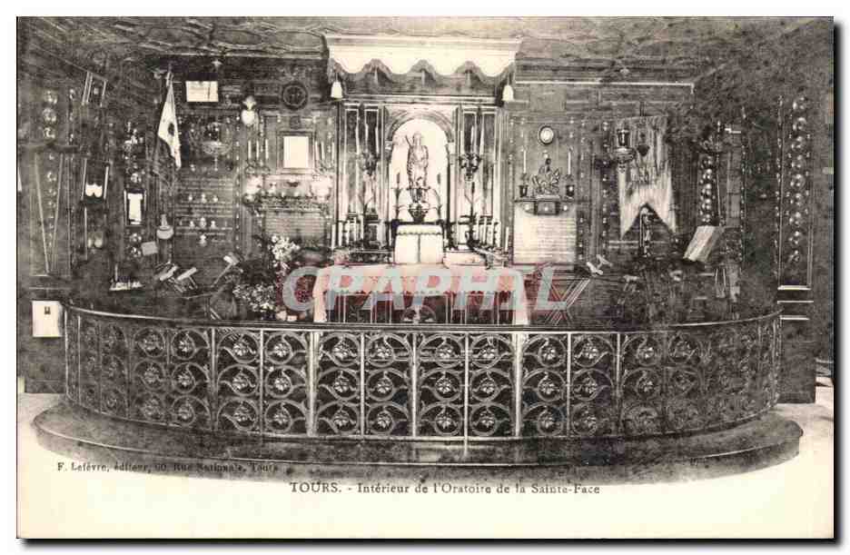 CPA Tours Interieur de L'Oratoire de la Sainte Face