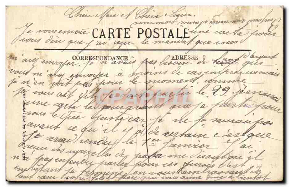 CPA Vichy Vue Prise dans le Parc — Verso