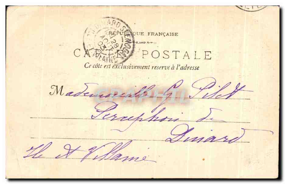 CPA Vichy Facade du Nouveau Casino — Rückseite