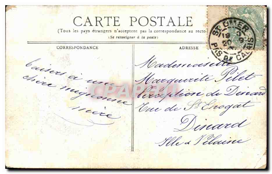 CPA Vichy Etablissement Des Sources Lardy — Verso