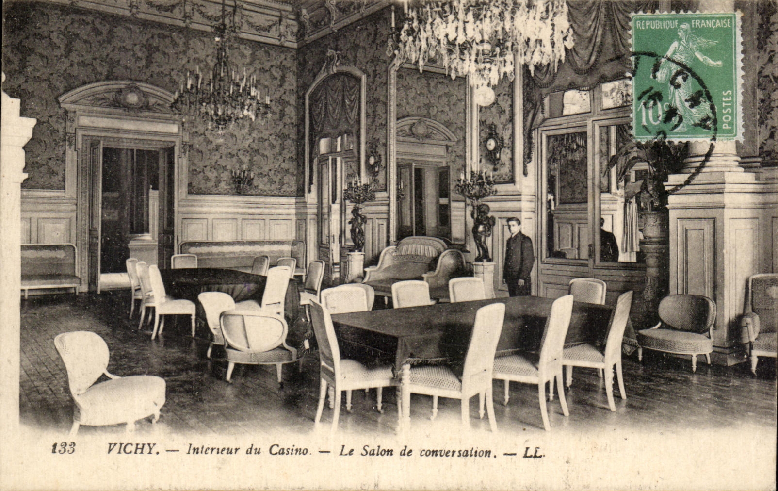 CPA Vichy Interieur du Casino Le Salon de conversation