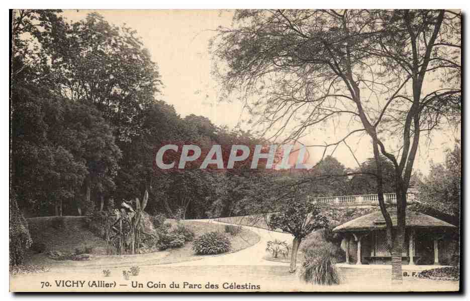 CPA Vichy Un Coin du Parc des Celestins