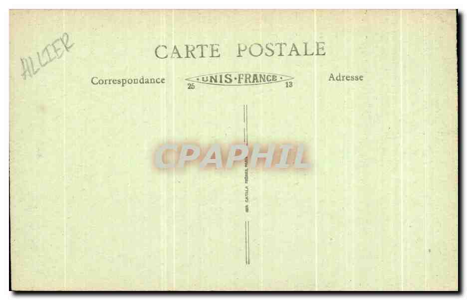 CPA Vichy Un Coin du Parc des Celestins — Verso