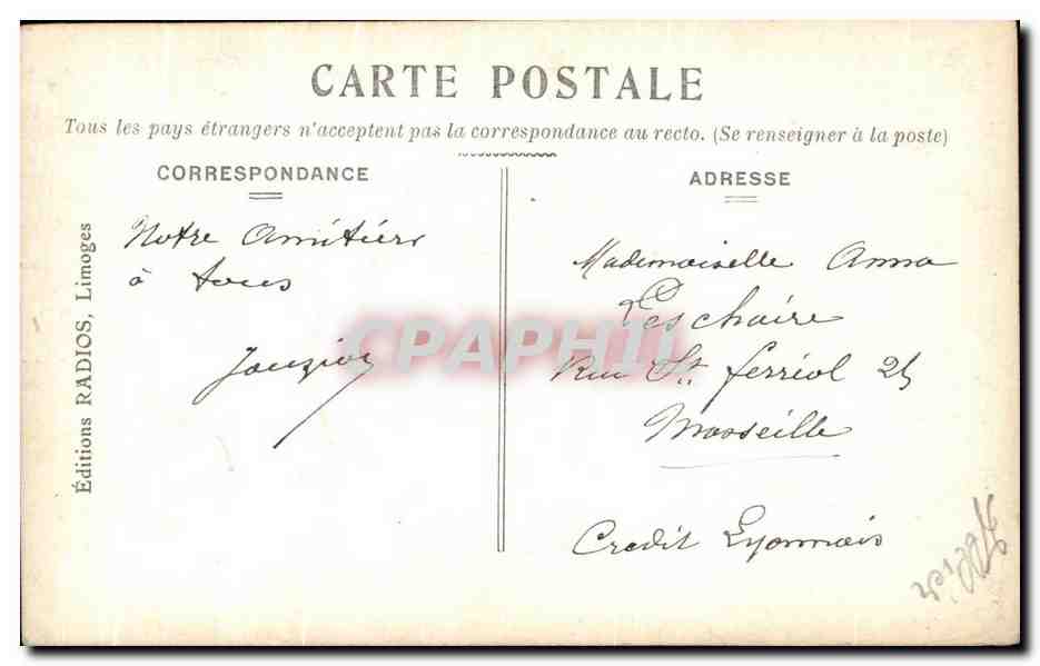 CPA Vichy Nouvelle Source De L'Hopital — Rückseite